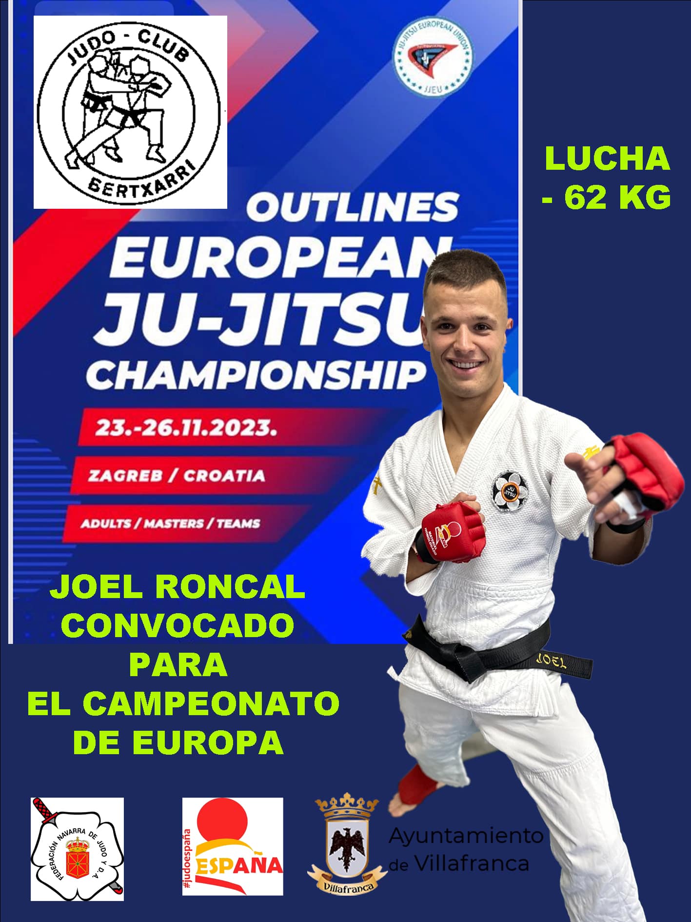 JOEL RONCAL, AL CAMPEONATO DE EUROPA DE JIU-JITSU. 23-11-23. RESULTADOS